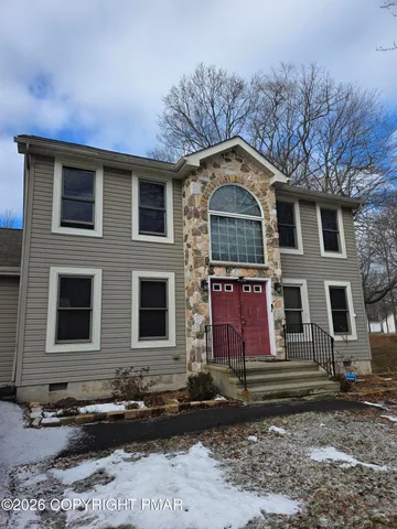 a front view of a house