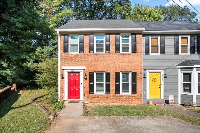 a front view of a house