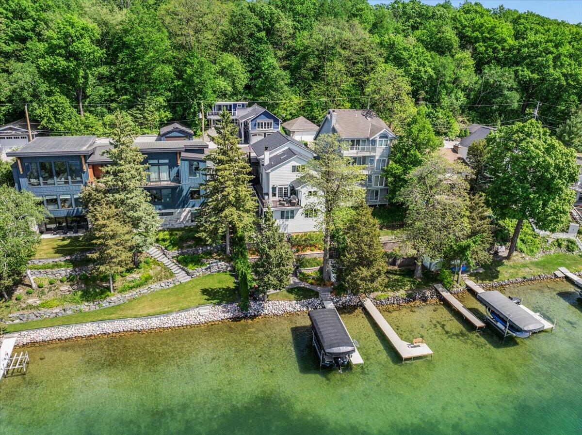 4763 Fontana Beach Road, Unit 4762 Polk, WI 53086 - Photo 69 of 100 Aerial - Lake House - Stunning water color!
