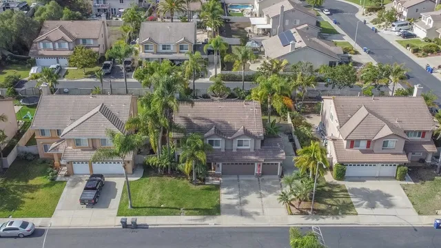 an aerial view of multiple houses