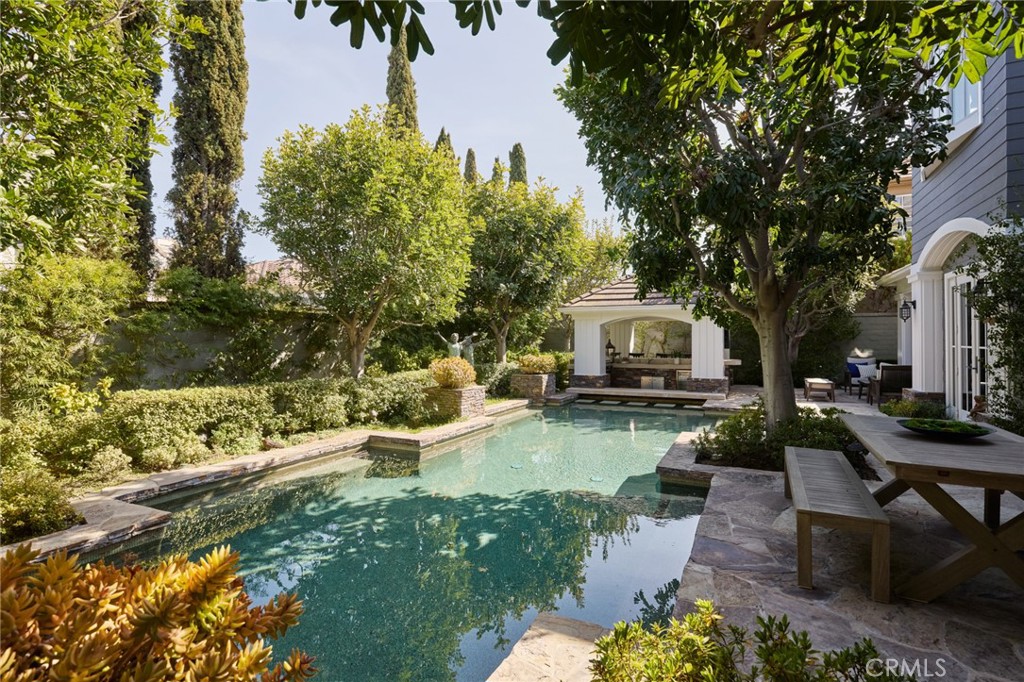 28 Old Course Drive Newport Beach, CA 92660 - Photo 1 of 34 Spa, Pool, Swim up Bar and Covered Outdoor Kitchen.