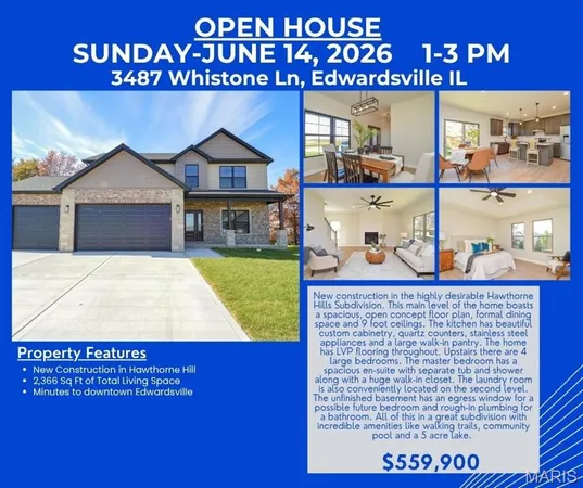 $559,900 | 3487 Whiston Lane, Edwardsville, IL 62025