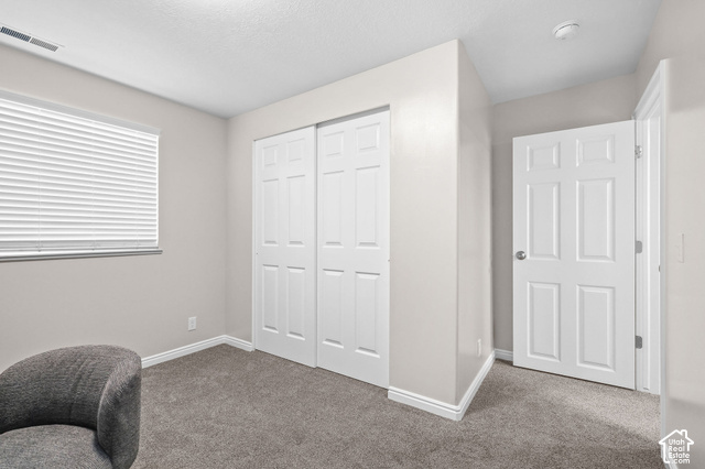 1045 West 3600th South Perry, UT 84302 - Photo 39 of 57 Carpeted flooring, white paneled bifold closet doors, white window blinds, and white trim