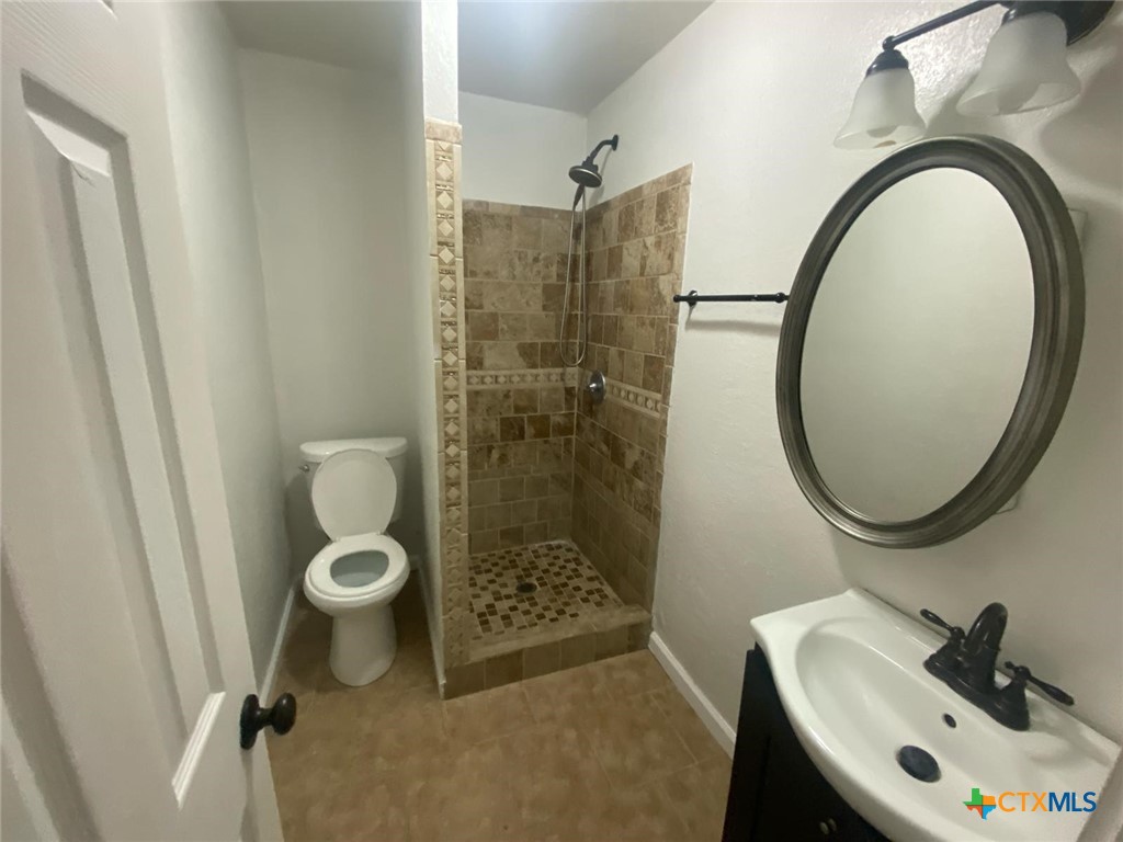 4801 Renick Ranch Road Killeen, TX 76549 - Photo 17 of 29 a bathroom with a sink a toilet and a mirror