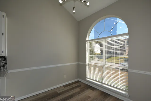 a view of empty room with a window