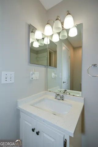 a view of a yard with patio