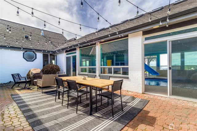 a outdoor space with chairs