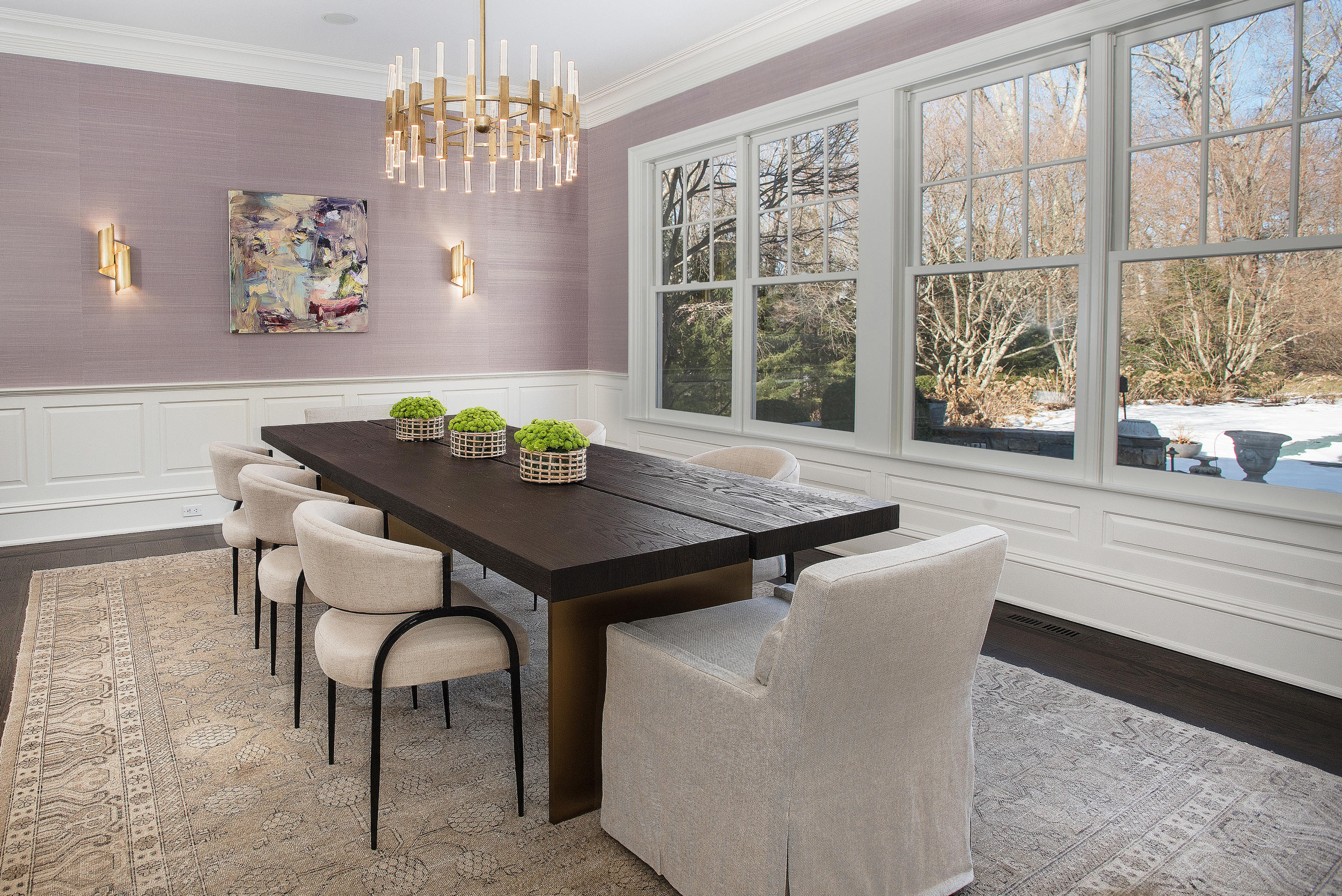 1629 Ponus Ridge Road New Canaan, CT 06840 - Photo 14 of 51 a view of a dining room with furniture window and outside view