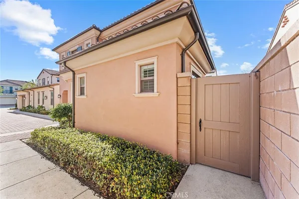 a view of a house with a small space