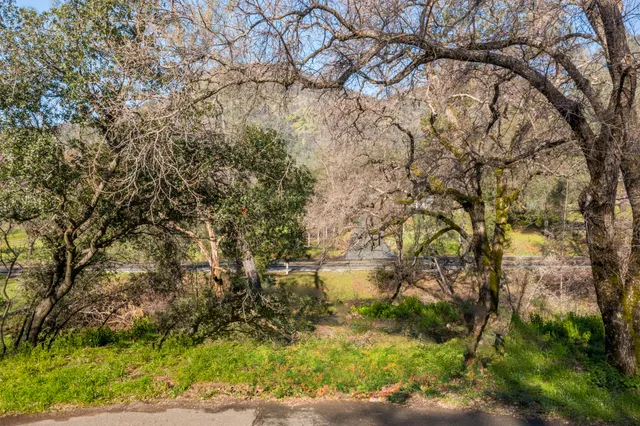 a backyard of a building