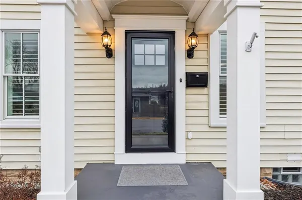 a view of a entryway front of house
