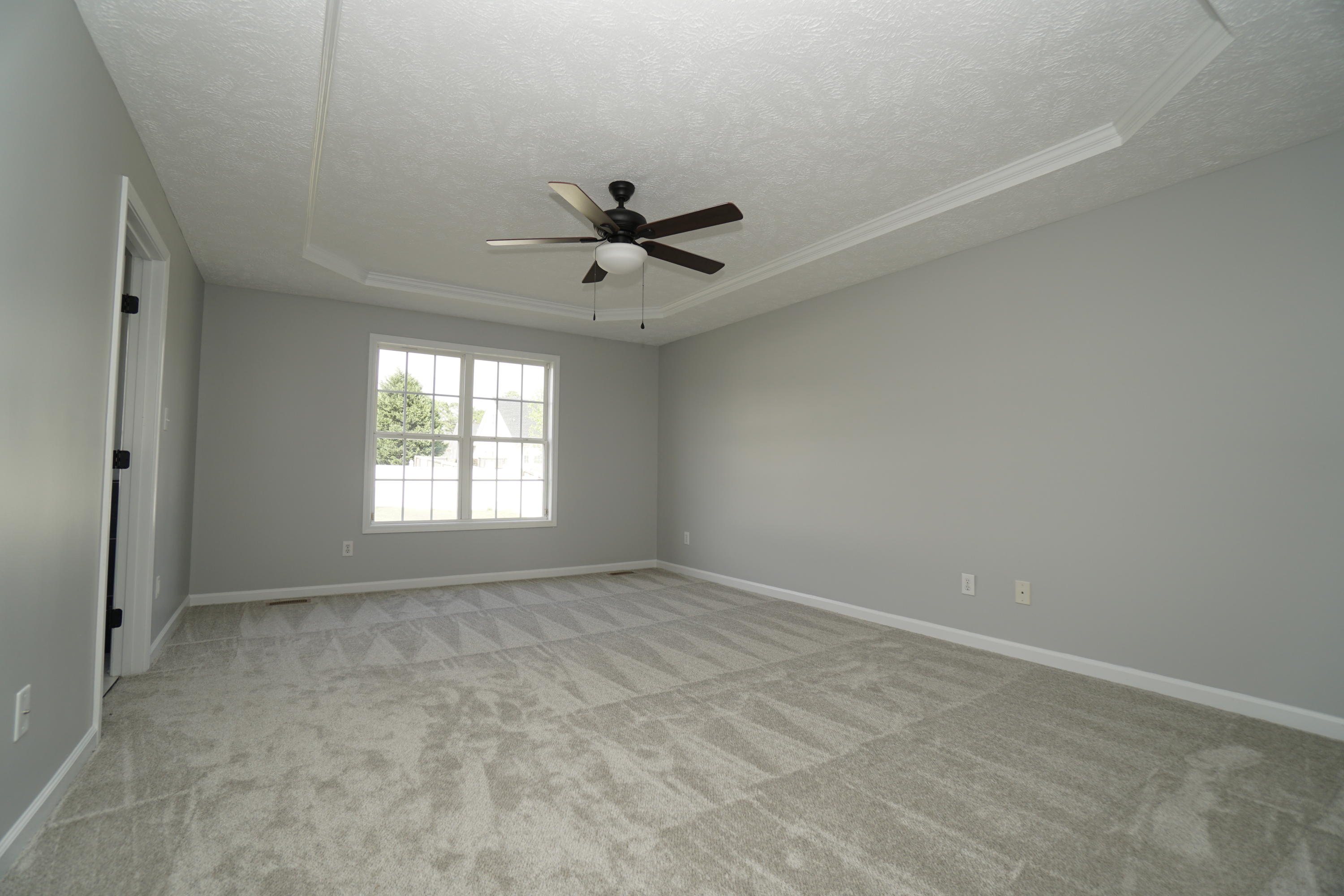 107 Cherian Court Pooler, GA 31322 - Photo 31 of 50 Master bedroom, with tray ceiling, walk-in closet and large bathroom. Windows overlook backyard.