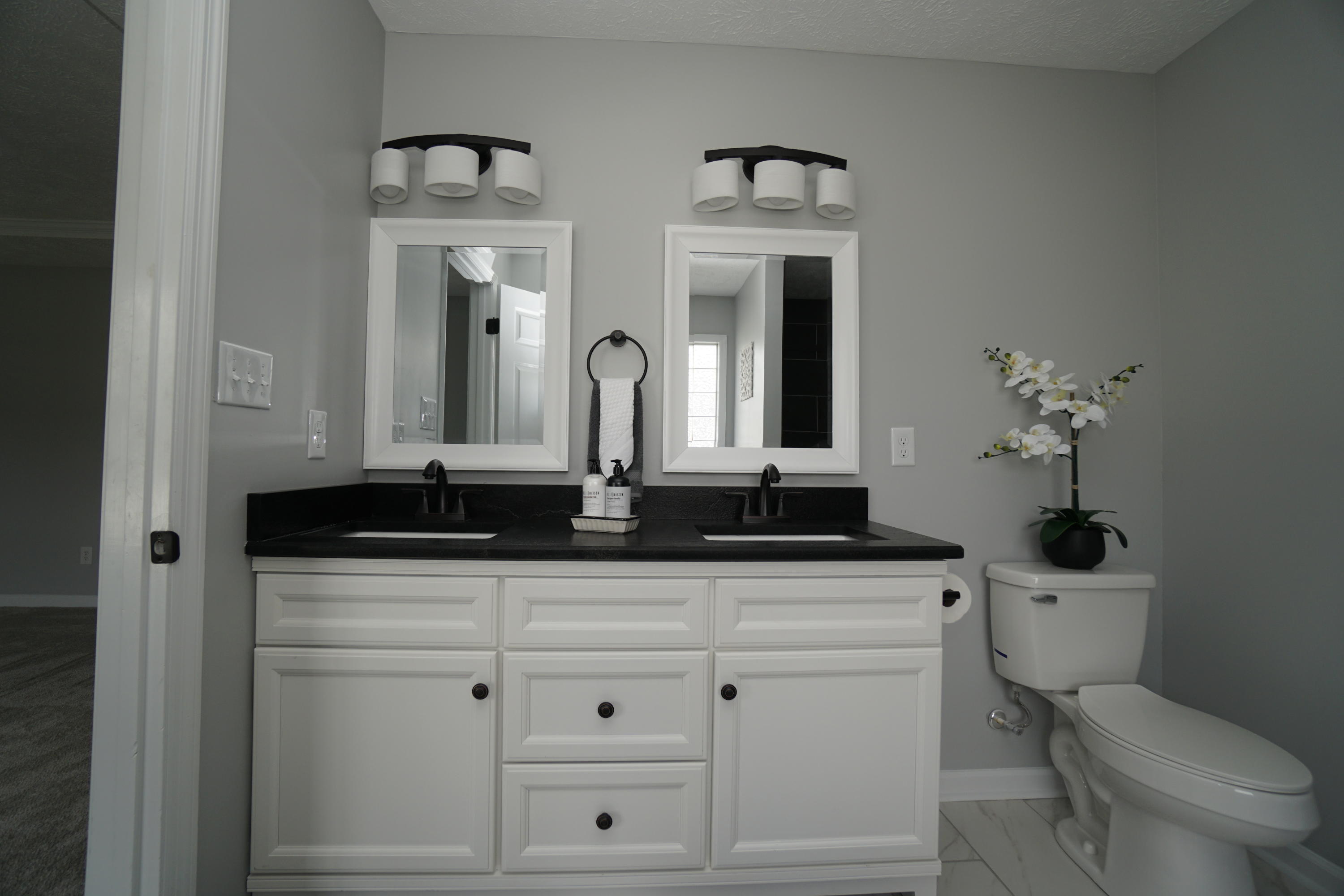 107 Cherian Court Pooler, GA 31322 - Photo 36 of 50 Master bath vanity with his/her sinks and granite countertop.