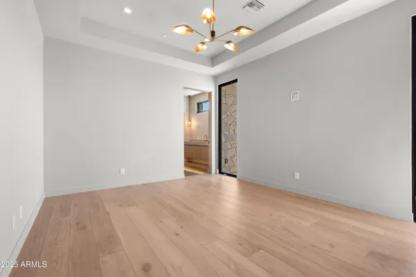 a view of room with cabinets
