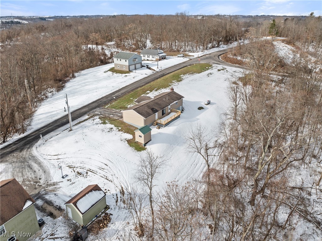 61899 Webb Heights Road Shadyside, OH 43947 - Photo 34 of 39 View of snowy aerial view