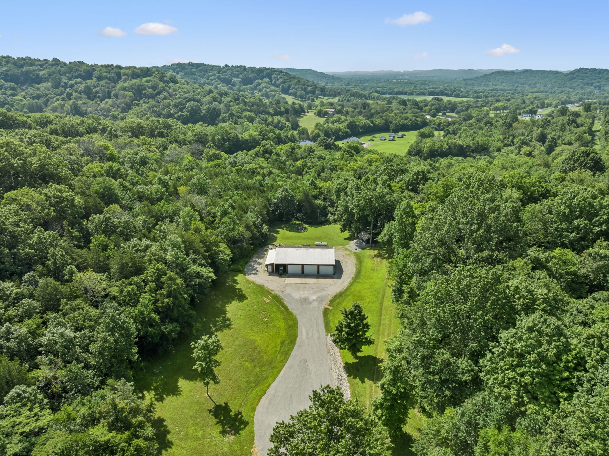 3148 McMillan Road Franklin, TN 37064 - Photo 4 of 16 an aerial view of a house with a yard and lake view
