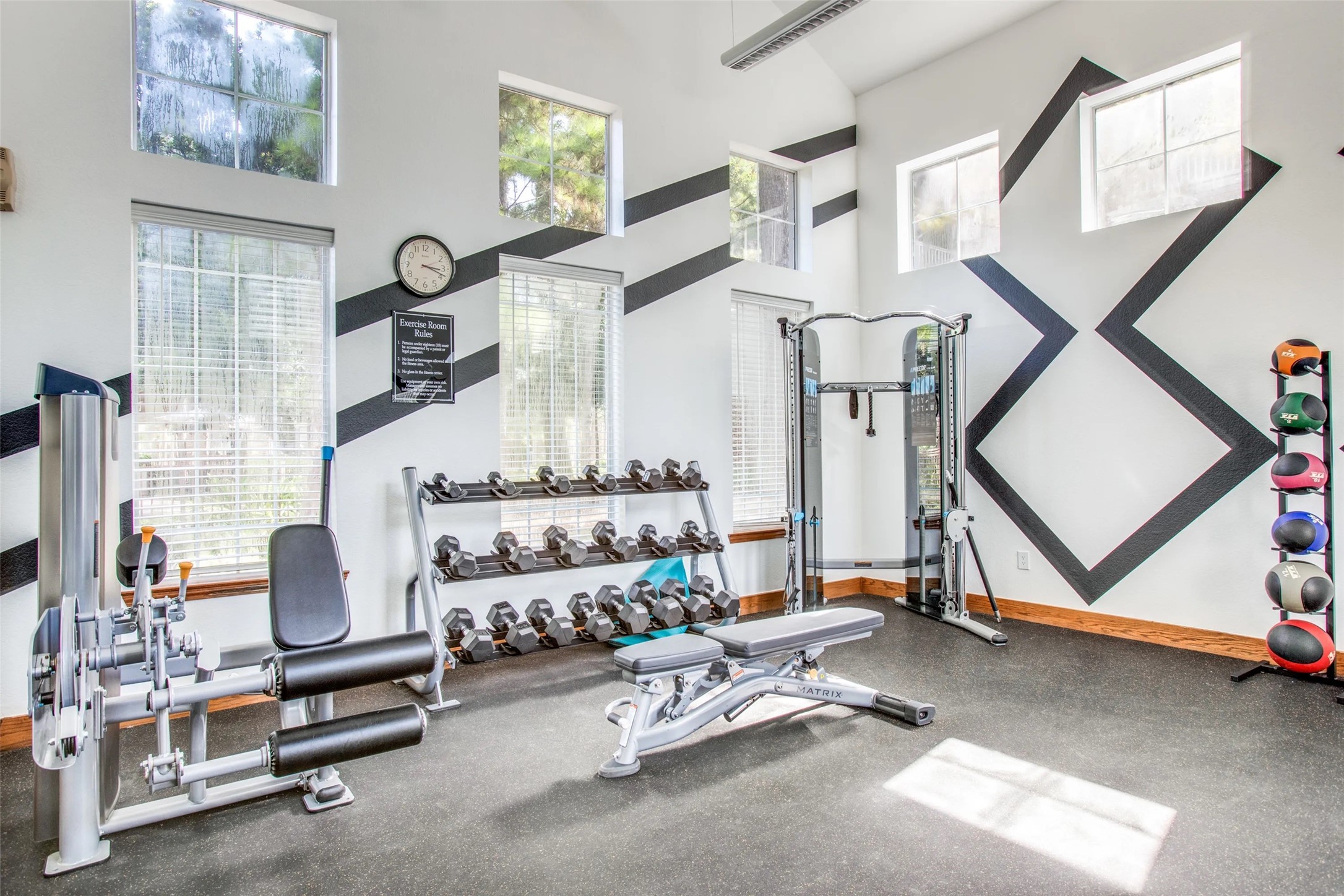 10221 Centrepark Drive, Unit B1732 Houston, TX 77043 - Photo 13 of 16 a living room with gym equipment