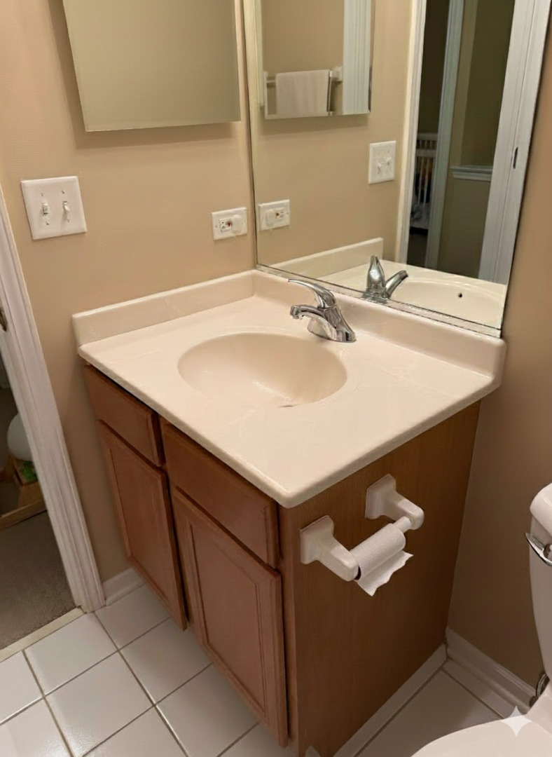 1137 Brent Road Northbrook, IL 60062 - Photo 23 of 25 a bathroom with a sink and a mirror