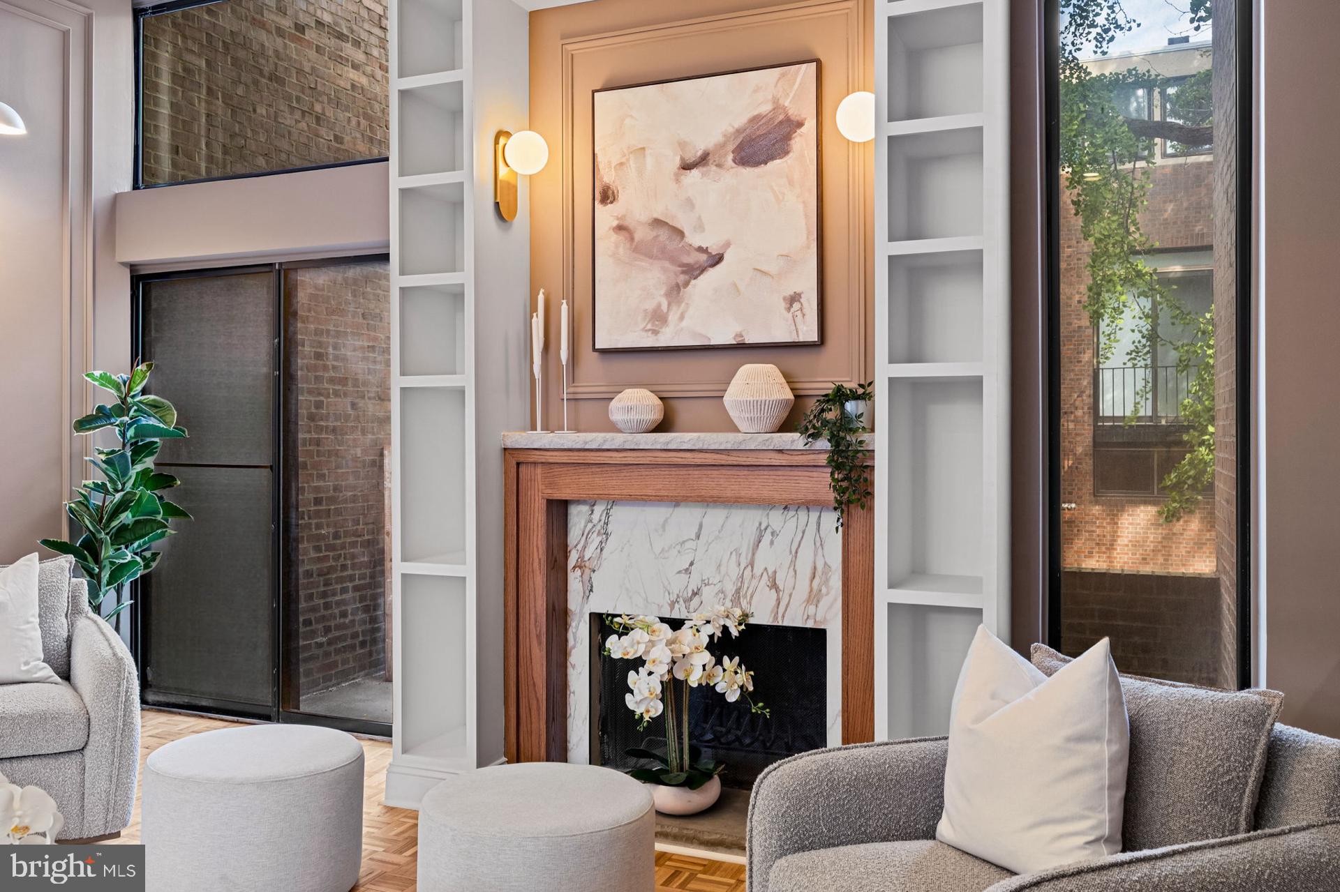 242 Locust Street Philadelphia, PA 19106 - Photo 15 of 62 a living room with furniture and a potted plant