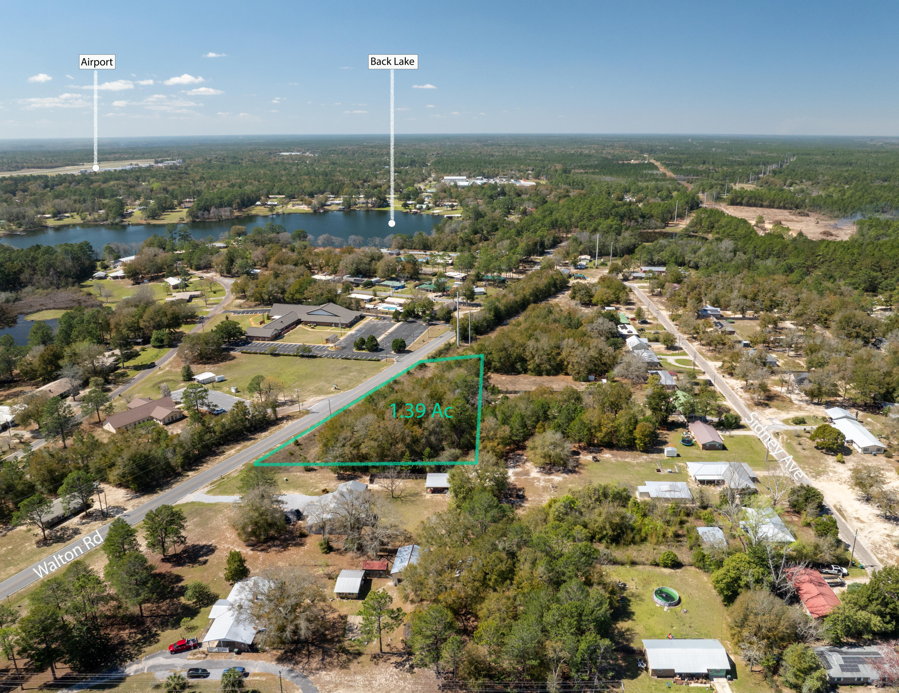 1.385 Acres On Walton Road DeFuniak Springs, FL 32433 - Photo 10 of 12 Aerial facing W
