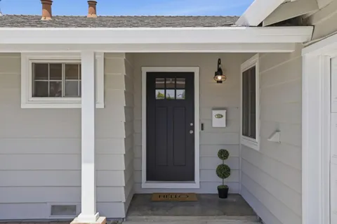 a view of front door of house