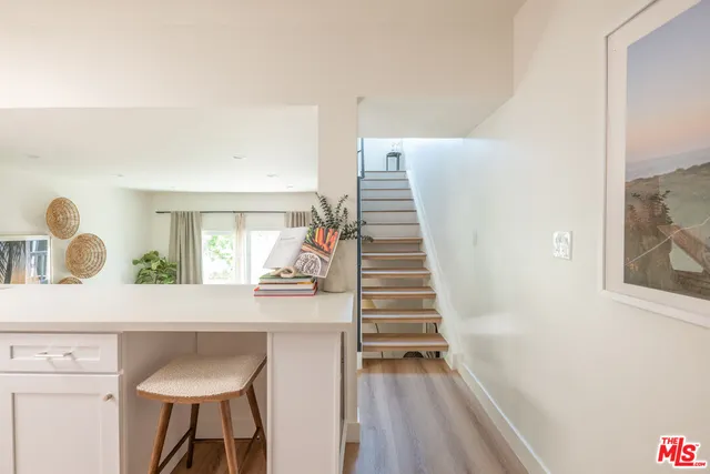 a view of entryway and workspace