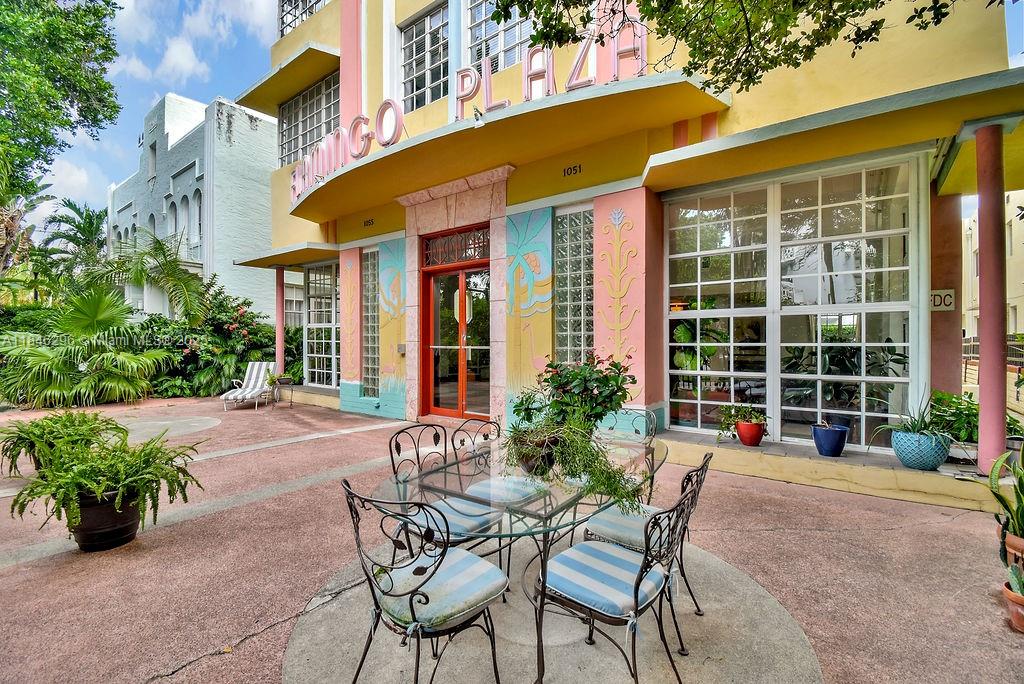 1051 Meridian Avenue, Unit 1C Miami Beach, FL 33139 - Photo 14 of 27 a view of a house with sitting area and garden