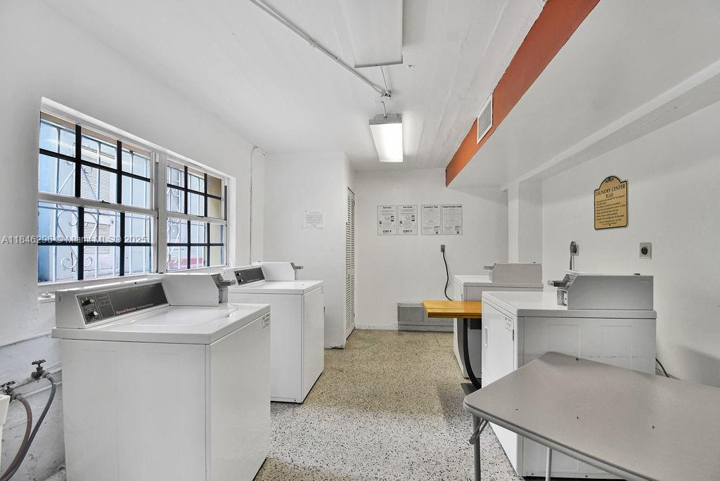 1051 Meridian Avenue, Unit 1C Miami Beach, FL 33139 - Photo 18 of 27 a living room with furniture a flat screen tv and a sink