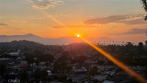 a view of city and mountain