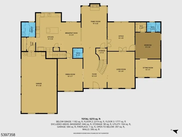 a view of a sign in front of a wall