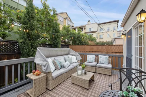 a outdoor living with seating space