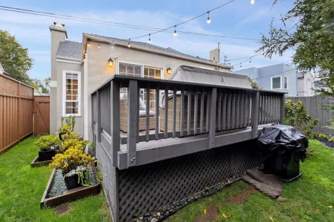 a view of a porch with furniture