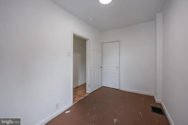 an empty room with a window