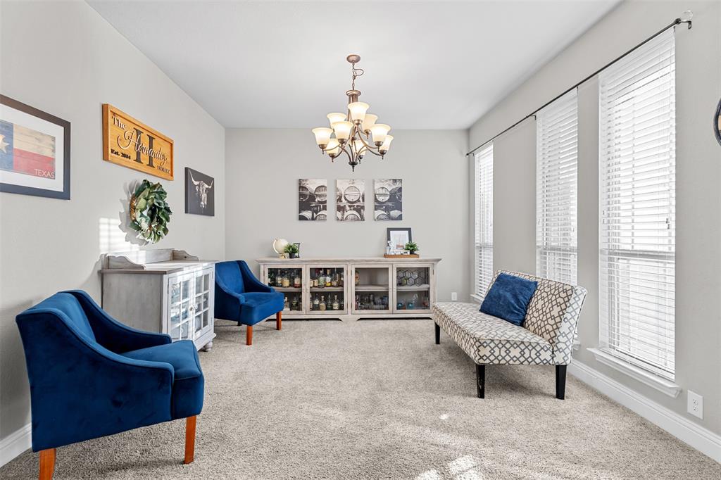 1174 Spring Cress Burleson, TX 76028 - Photo 6 of 37 The first of two living rooms greets you when you enter.