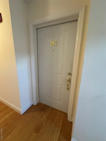 a view of an front door