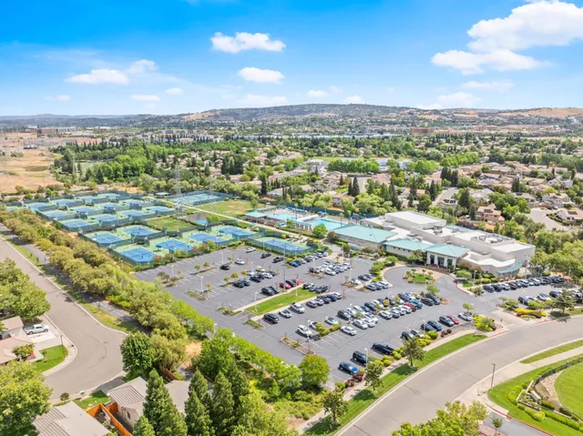 an aerial view of a city