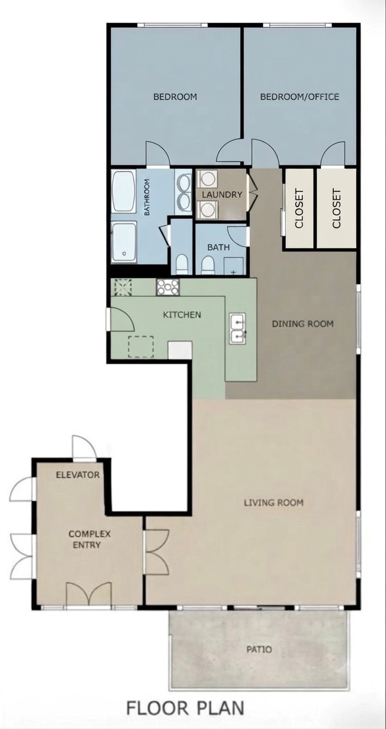 1722 Washington Avenue, Unit D Houston, TX 77007 - Photo 28 of 28 Floorplan of 1722 Washington Ave. #D.