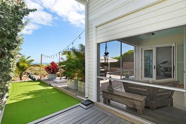 a view of a backyard with plants