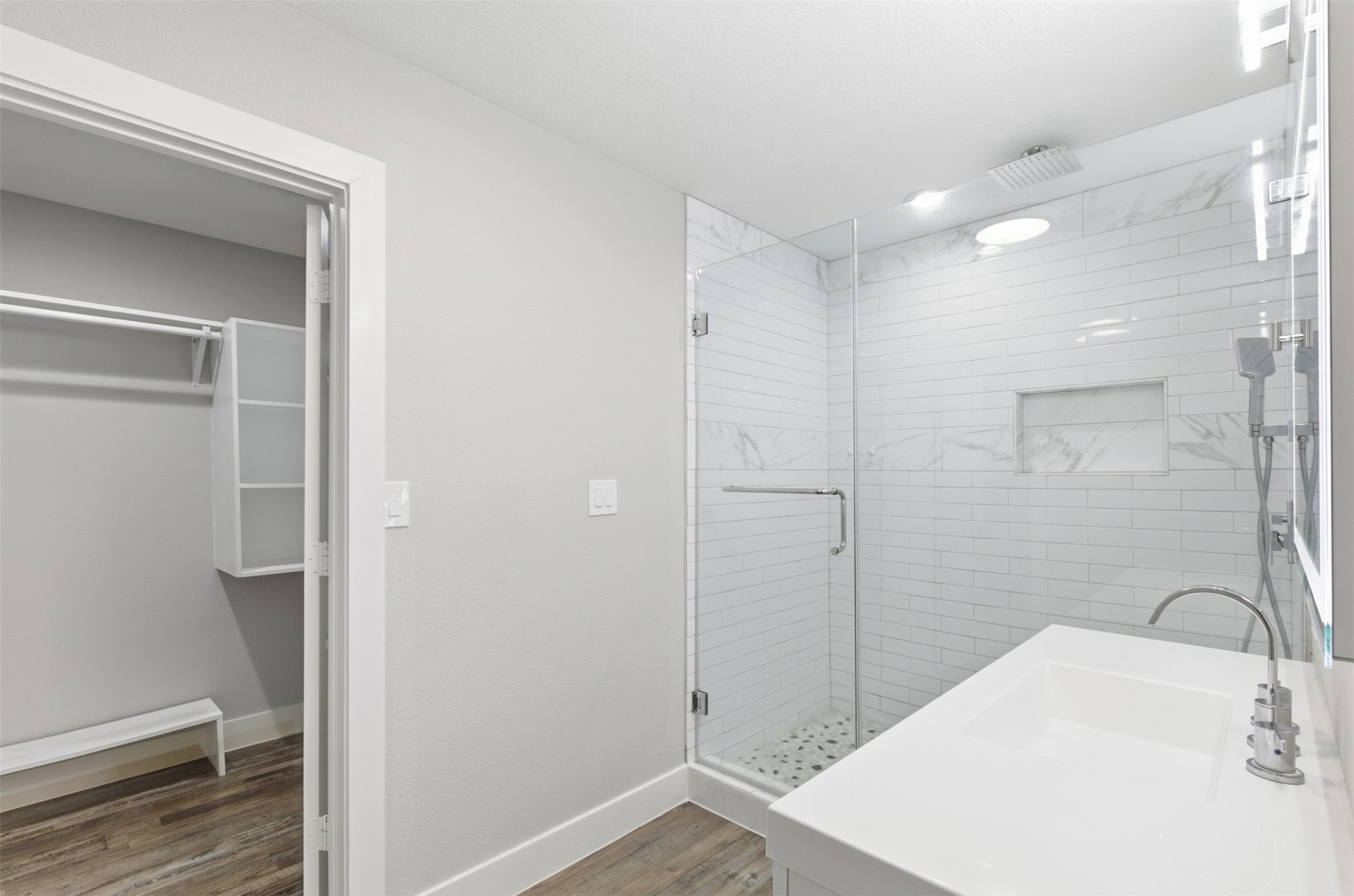 94 Gov Bell Drive Point Blank, TX 77364 - Photo 19 of 49 a bathroom with a sink a toilet and shower