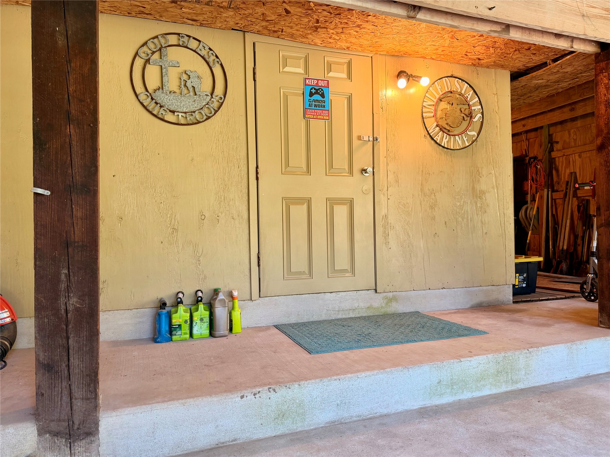 94 Gov Bell Drive Point Blank, TX 77364 - Photo 28 of 49 a view of a entryway with a wooden fence