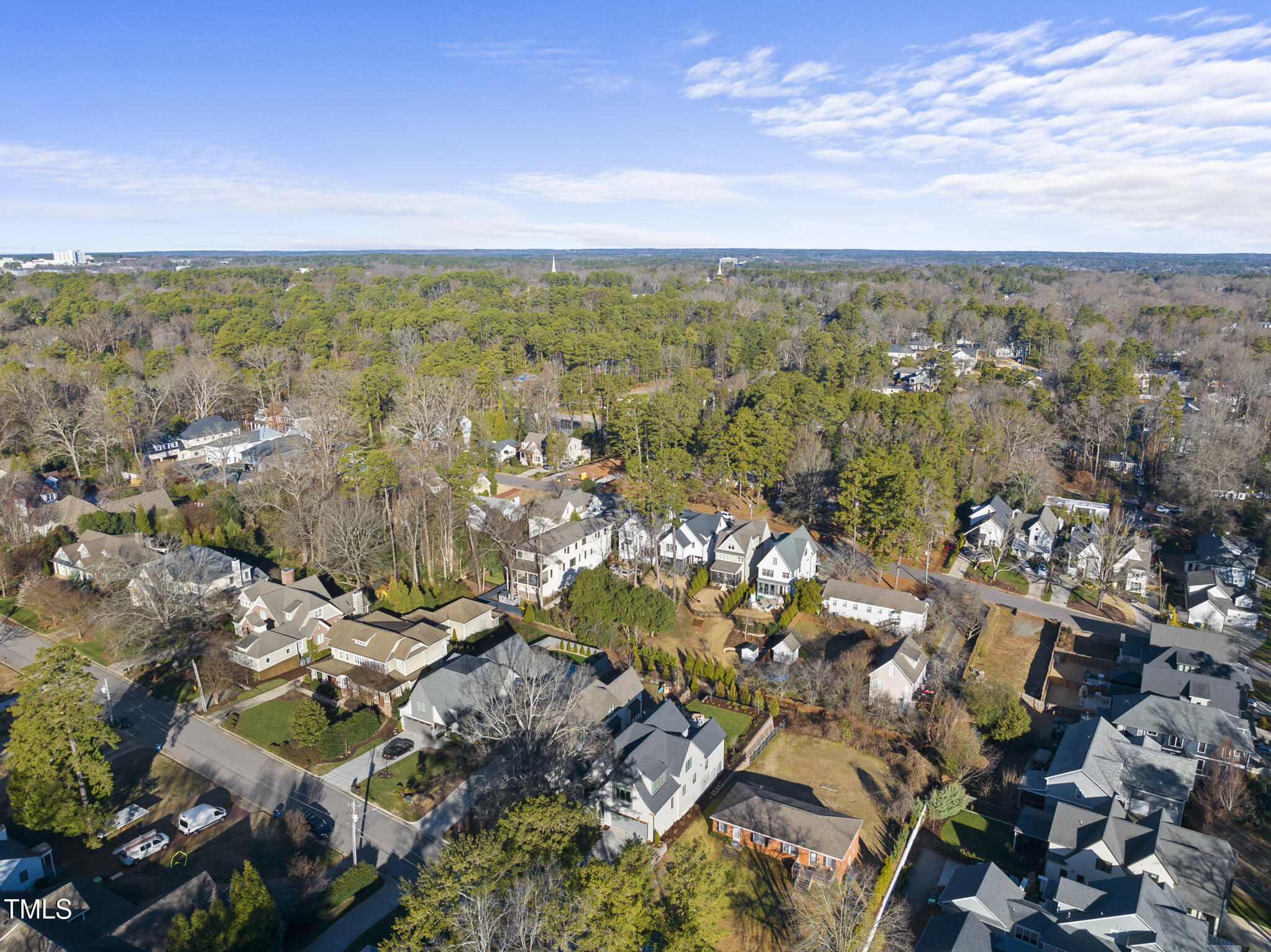 3018 Farrior Road Raleigh, NC 27607 - Photo 57 of 59 an aerial view of residential building and parking space