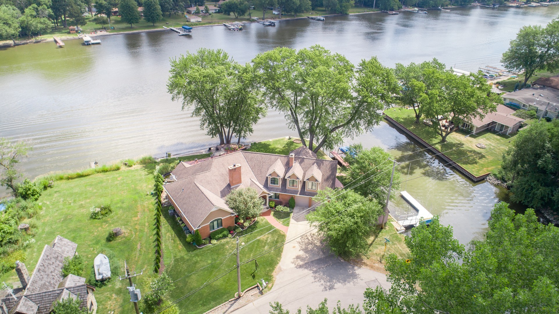 4444 Riverside Drive Crystal Lake, IL 60014 - Photo 3 of 30 an aerial view of lake houses with outdoor space