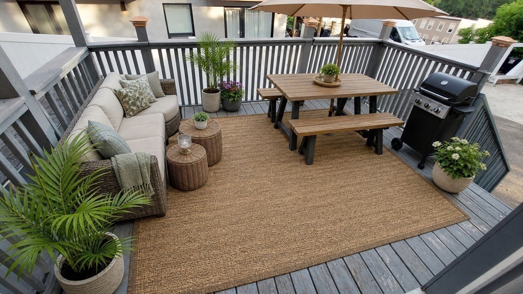 124 Marcella Street, Unit 1 Boston, MA 02119 - Photo 9 of 13 a balcony with furniture and a potted plant