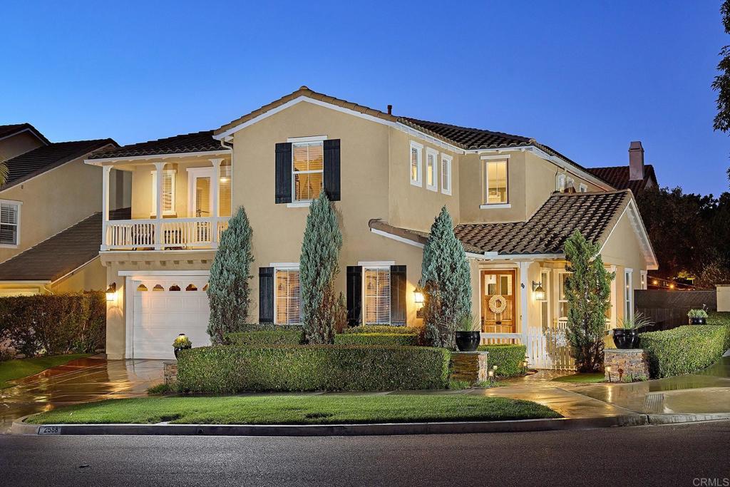 a front view of a house