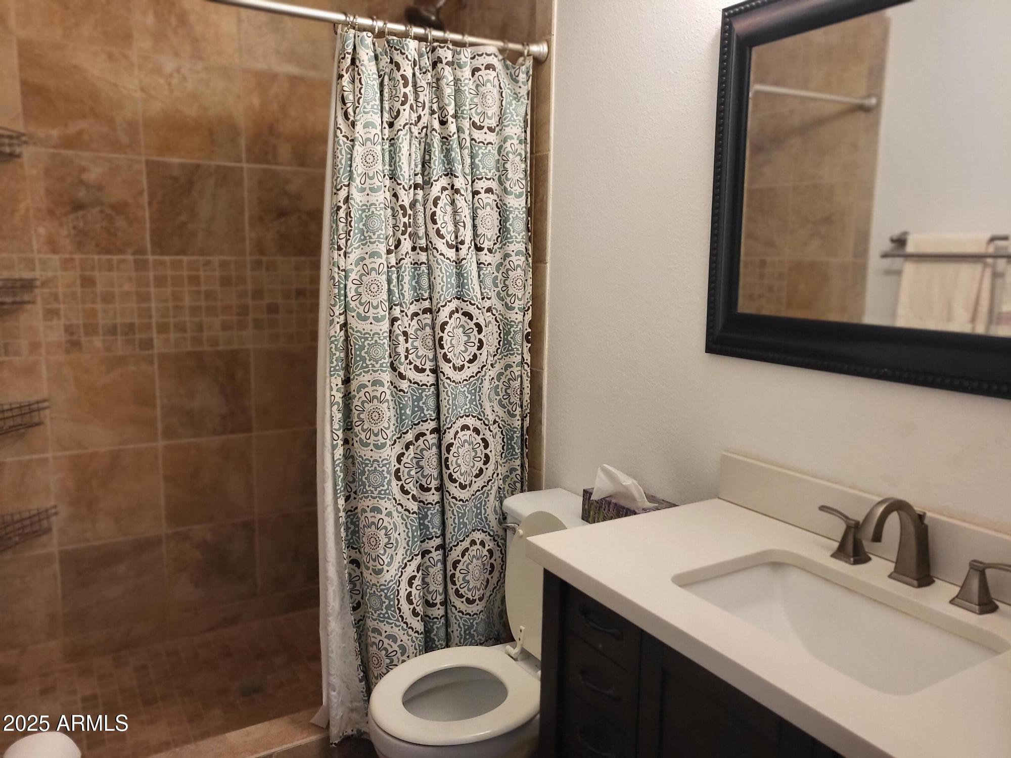 815 North Hayden Road, Unit D207 Scottsdale, AZ 85257 - Photo 16 of 29 a bathroom with a sink toilet and a mirror