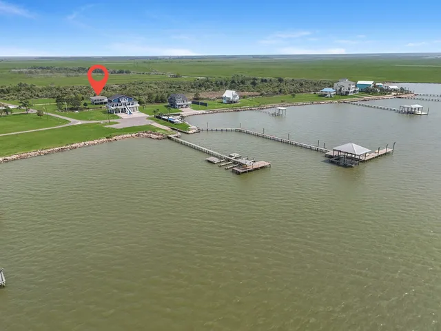 an aerial view of a city with houses