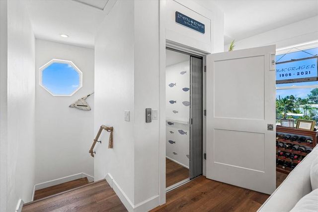 a bedroom with a bed and a cabinets