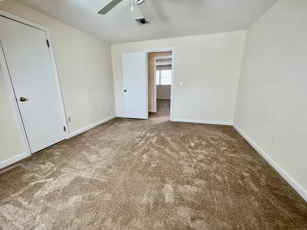 an empty room with a natural light