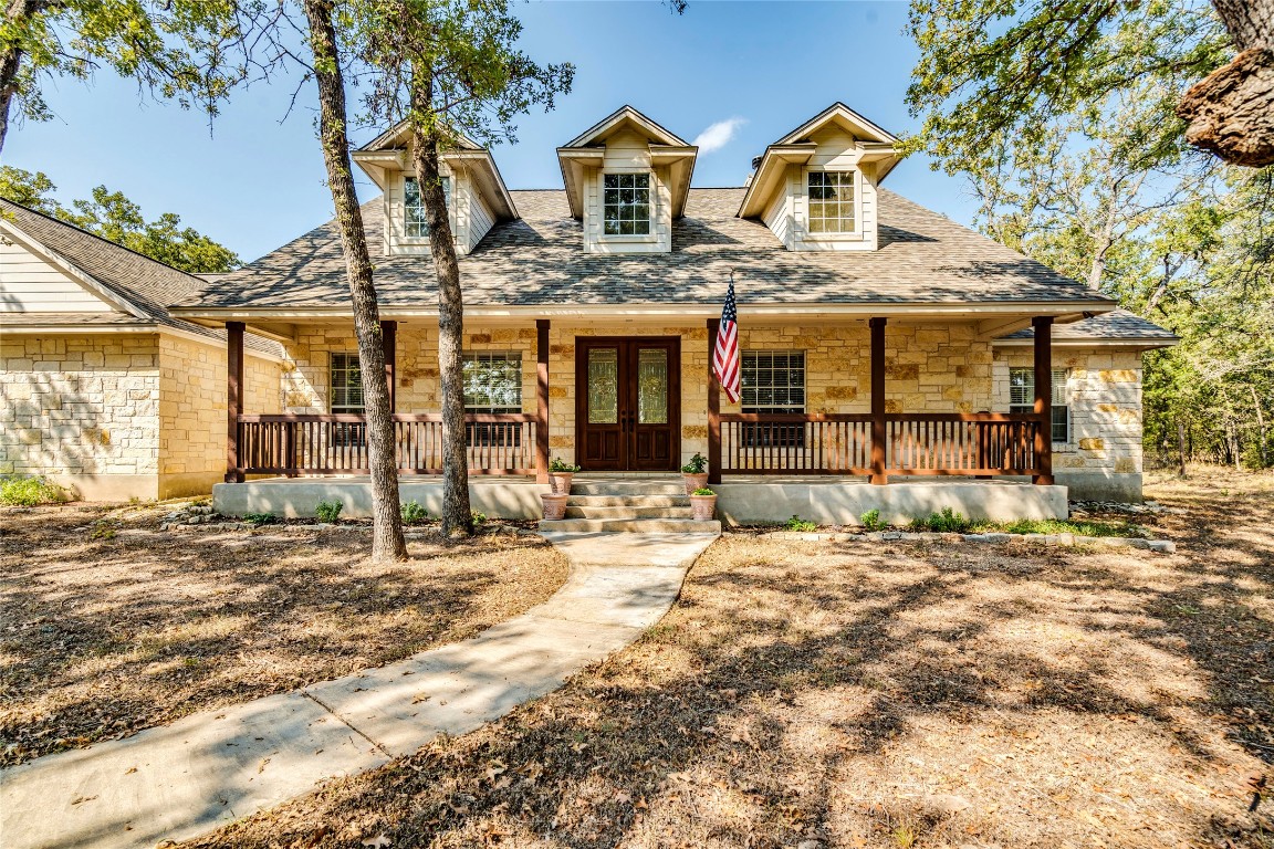 Expansive front covered porch.