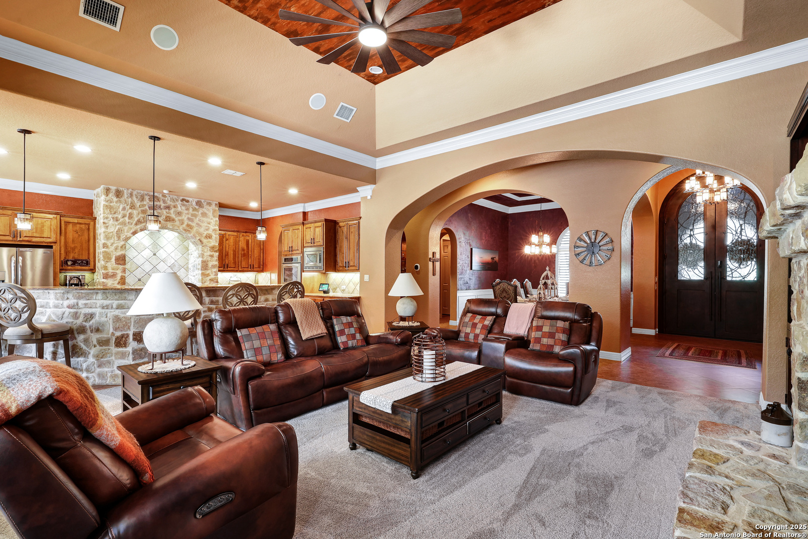 315 Santa Domingo Helotes, TX 78023 - Photo 12 of 50 a living room with furniture and a mirror